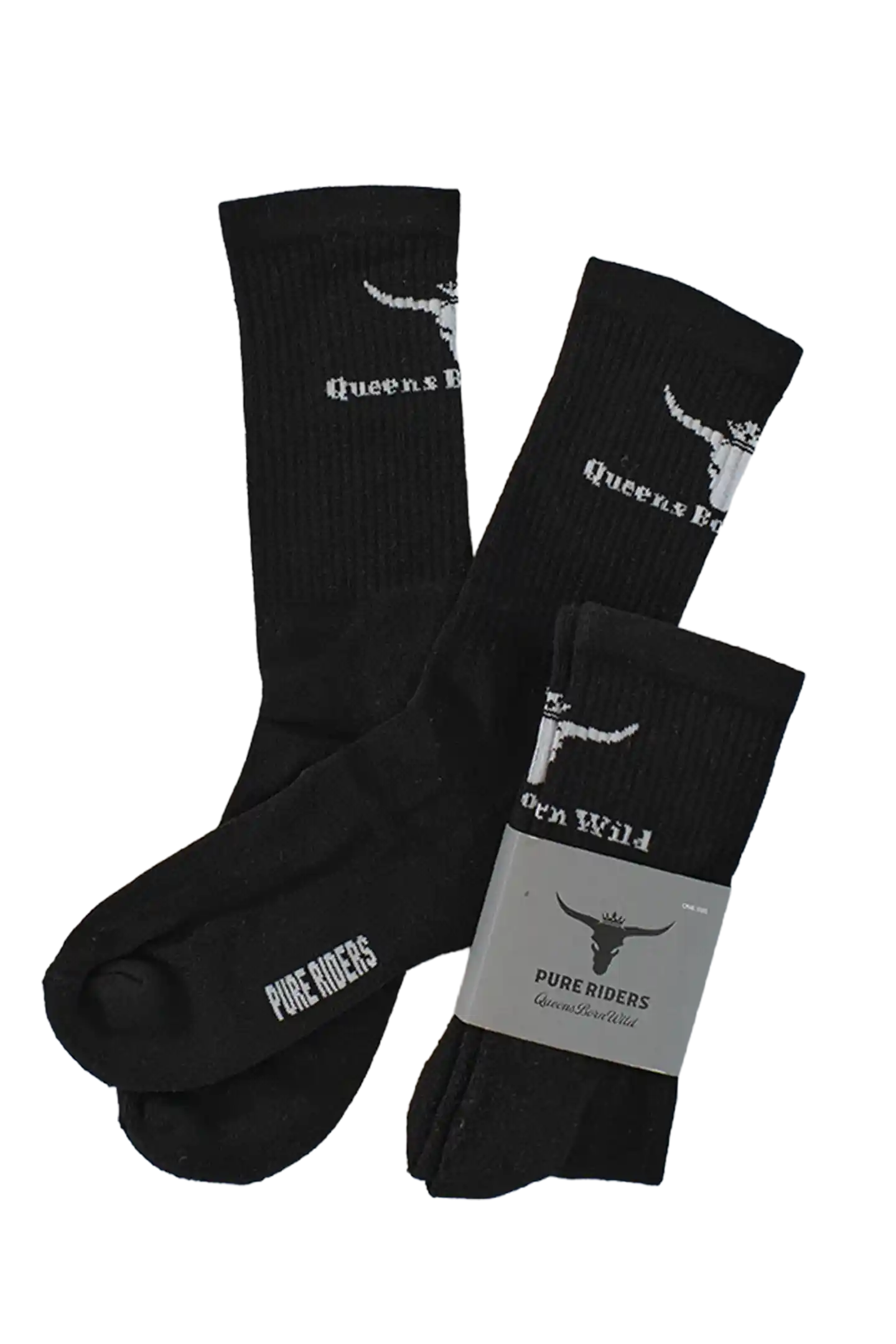 Image of Socken mt Logo Pure Riders in schwarz